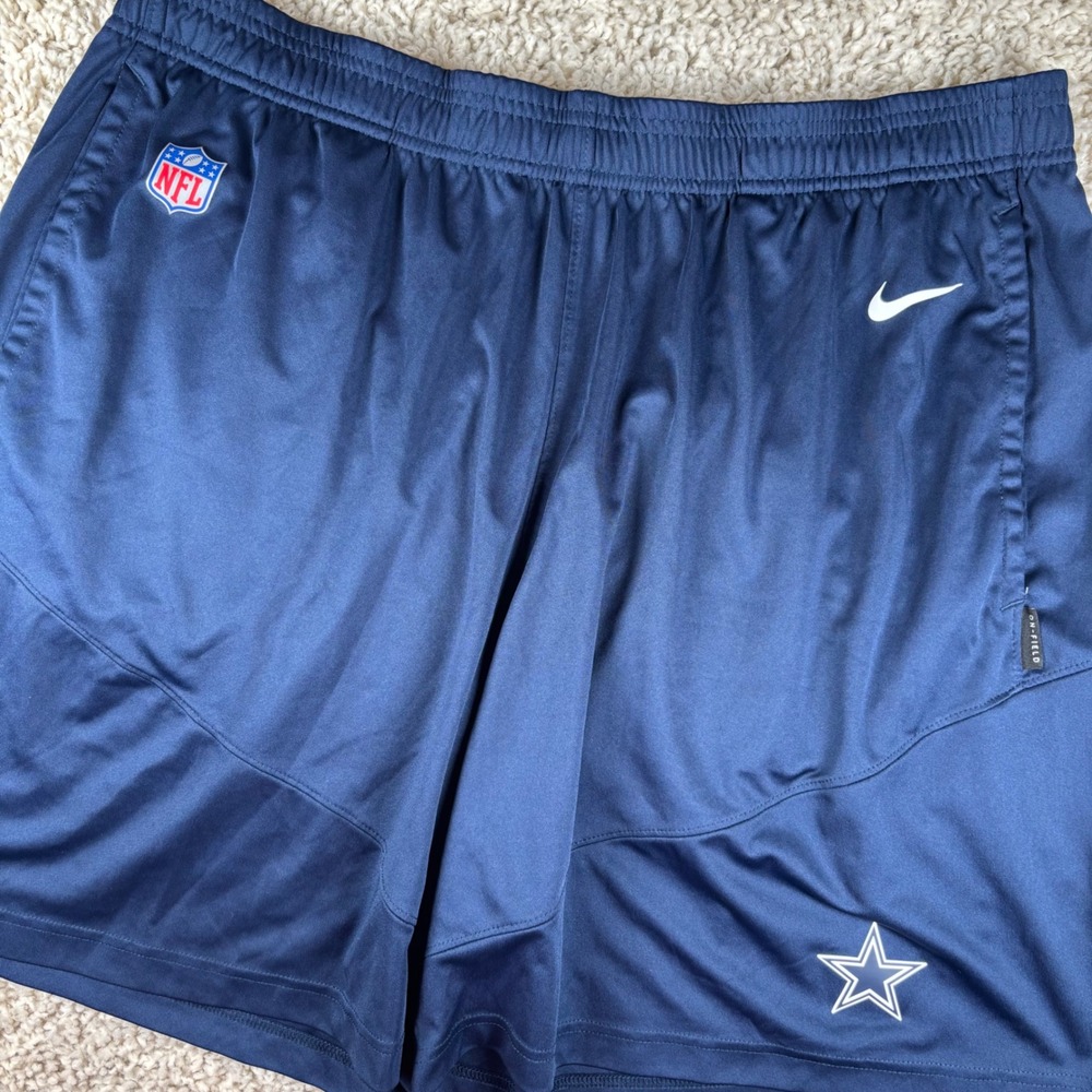 Nike Mens NFL Team Issued Dallas Cowboys On-Field Training Shorts XXL Blue